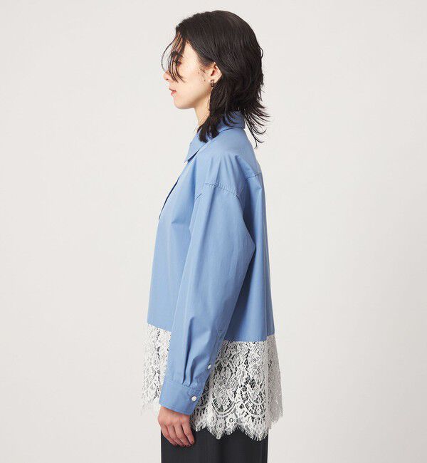 UNITED ARROWS green label relaxing「レース ドッキング シャツ」|シャツ・ブラウス|