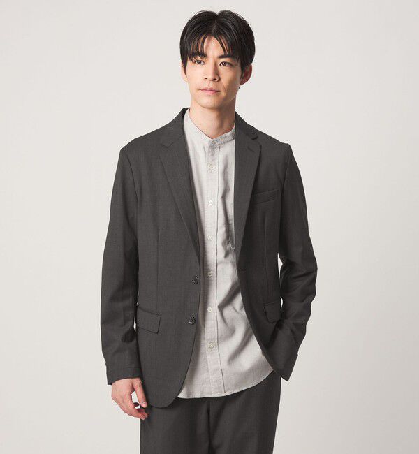 UNITED ARROWS green label relaxing「ウォッシャブル サージ ナロー ジャケット -２WAYストレッチ-」|テーラードジャケット|DK.GRAY