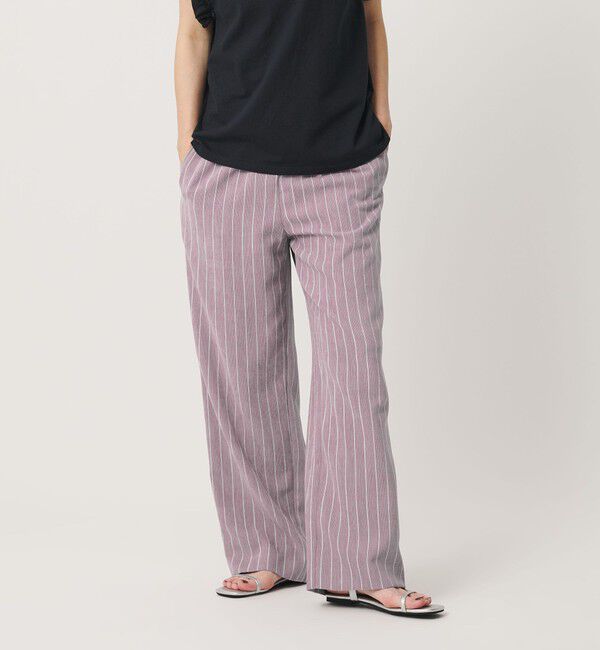 BEAUTY&YOUTH UNITED ARROWS「ポリエステルブレンド ストライプ イージーパンツ」|その他|LILAC