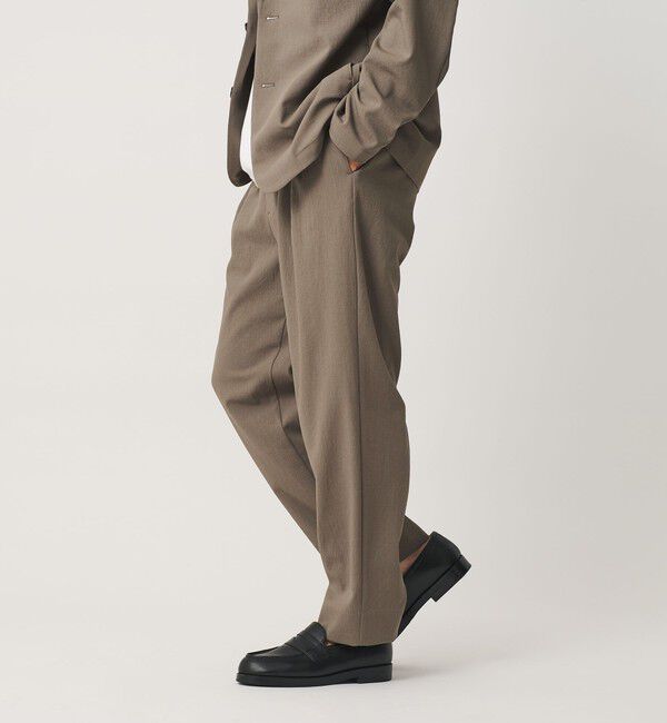 BEAUTY&YOUTH UNITED ARROWS「KOMATSU ドビー イージー テーパード パンツ NO.9 ストレッチ 吸水速乾 セットアップ対応」|チノ|BEIGE