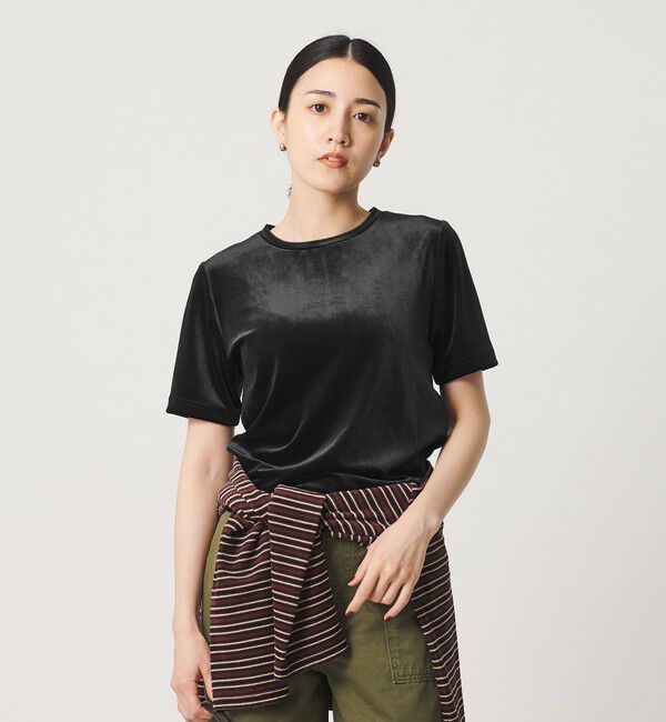 BEAUTY&YOUTH UNITED ARROWS「ベロア コンパクト ショートスリーブTシャツ」|Tシャツ・カットソー|
