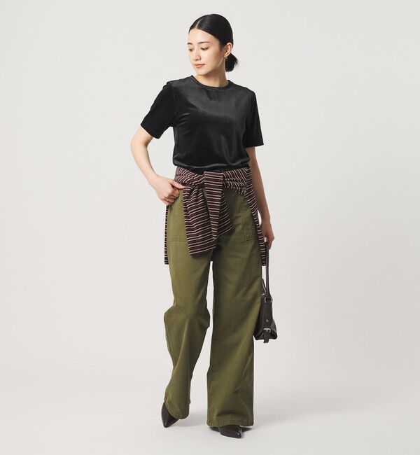 BEAUTY&YOUTH UNITED ARROWS「ベロア コンパクト ショートスリーブTシャツ」|Tシャツ・カットソー|