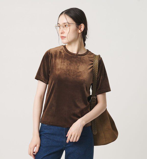 BEAUTY&YOUTH UNITED ARROWS「ベロア コンパクト ショートスリーブTシャツ」|Tシャツ・カットソー|