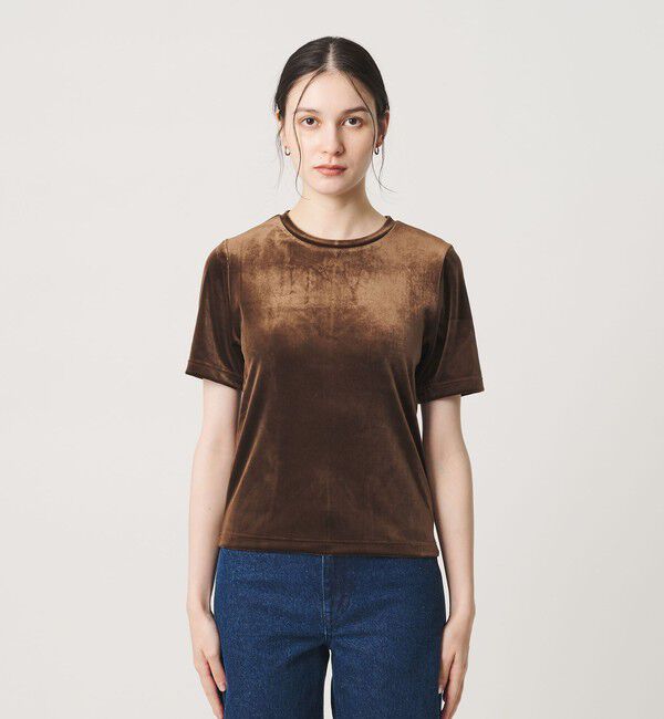 BEAUTY&YOUTH UNITED ARROWS「ベロア コンパクト ショートスリーブTシャツ」|Tシャツ・カットソー|