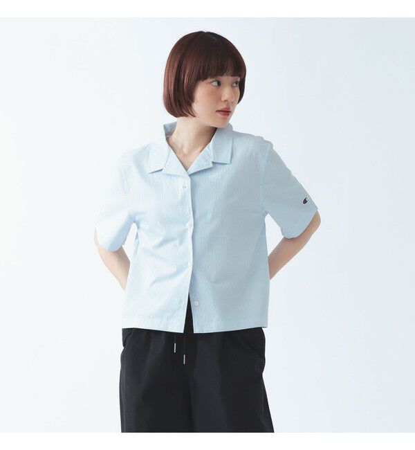 Ray BEAMS 「【別注】Champion / ショートスリーブ シャツ」|シャツ・ブラウス|LIGHT.BLUE