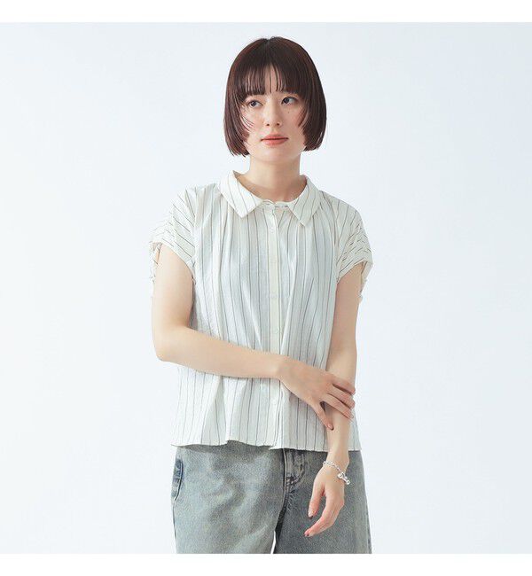 Ray BEAMS 「バルーン フレンチスリーブ シャツ」|シャツ・ブラウス|