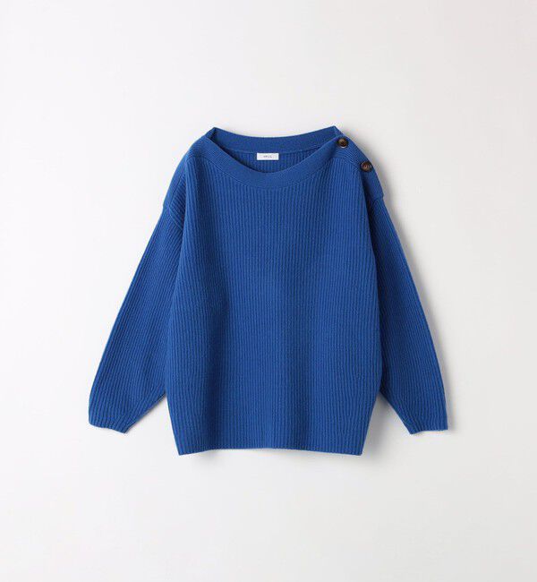 SHIPS any「SHIPS any: AQUA カシミヤ ミックス ボートネック ニット プルオーバー」|ニット・セーター|