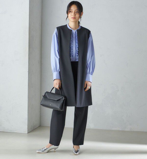 SHIPS for women「little black: パールモチーフ ウェーブ カット パンプス」|パンプス|