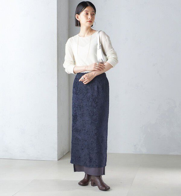 SHIPS for women「〈手洗い可能〉シアー ストレッチ クルーネック プルオーバー」|Tシャツ・カットソー|