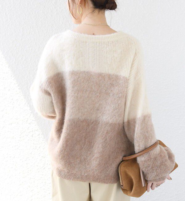SHIPS for women「【WEB限定】〈手洗い可能〉モヘヤ混 グラデーション ニット プルオーバー」|ニット・セーター|