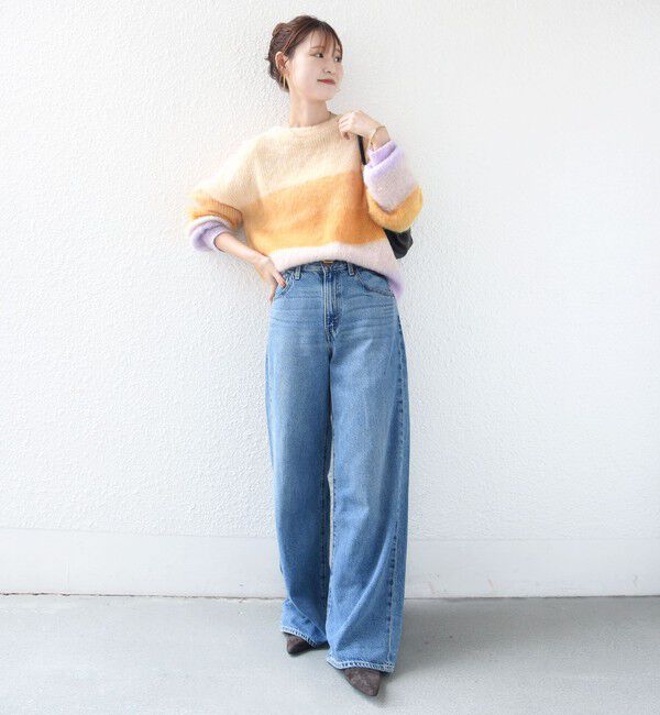 SHIPS for women「【WEB限定】〈手洗い可能〉モヘヤ混 グラデーション ニット プルオーバー」|ニット・セーター|