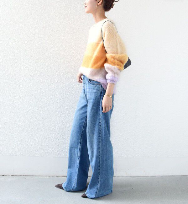 SHIPS for women「【WEB限定】〈手洗い可能〉モヘヤ混 グラデーション ニット プルオーバー」|ニット・セーター|