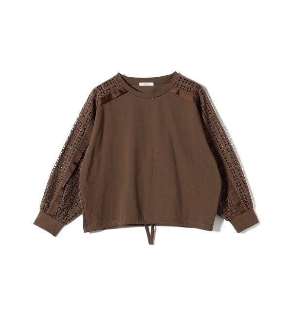 SHIPS for women「【WEB限定】〈手洗い可能〉レース コンビ カットソー」|Tシャツ・カットソー|