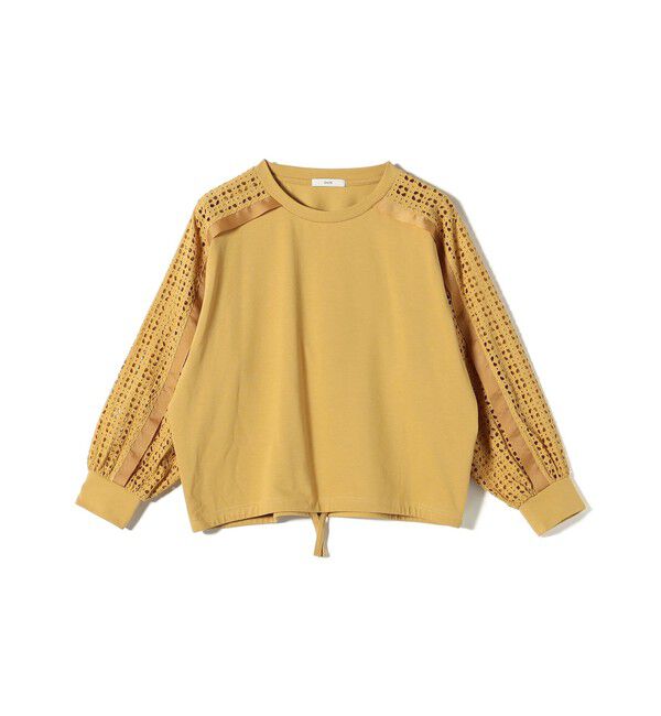 SHIPS for women「【WEB限定】〈手洗い可能〉レース コンビ カットソー」|Tシャツ・カットソー|