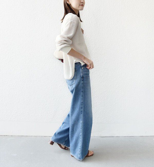 SHIPS for women「【WEB限定】〈手洗い可能〉ウェーブ クレープ ヘンリー 2WAY プルオーバー」|Tシャツ・カットソー|