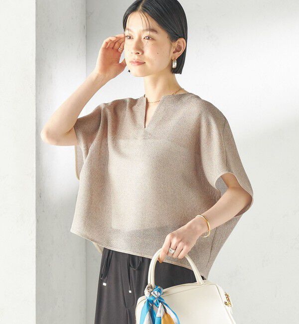 SHIPS for women「〈手洗い可能〉シャンブレー カラミ スキッパー プルオーバー」|シャツ・ブラウス|