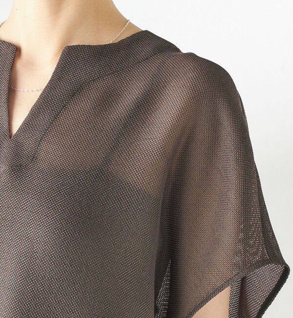 SHIPS for women「〈手洗い可能〉シャンブレー カラミ スキッパー プルオーバー」|シャツ・ブラウス|