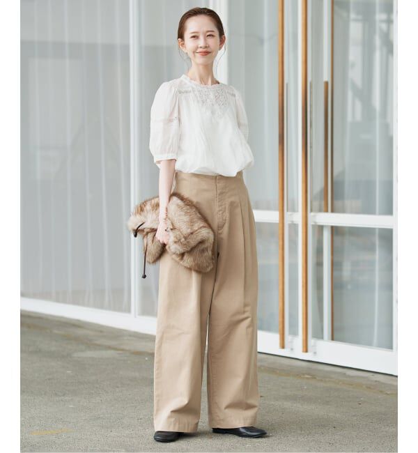 SLOBE IENA「《WEB限定/追加》マニーレースブラウス」|シャツ・ブラウス|