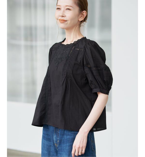 SLOBE IENA「《WEB限定/追加》マニーレースブラウス」|シャツ・ブラウス|