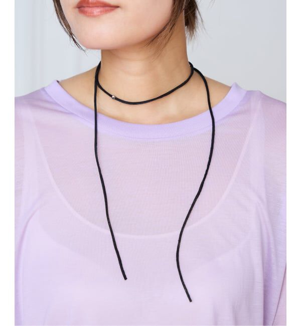 IENA LA BOUCLE「FIVE EIGHTHS ファイブエイス 別注Wisper hide チョーカー NE-25084」|ネックレス|ブラック