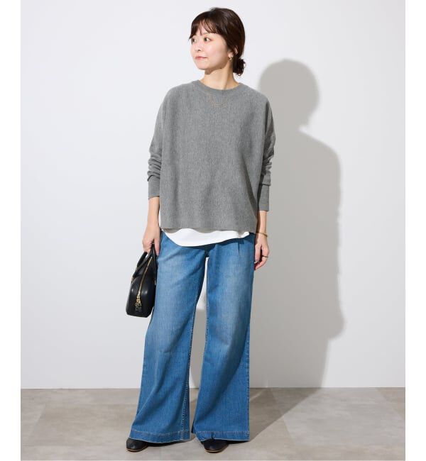 SLOBE IENA「《WEB限定カラーあり/シリーズあり/追加予約》コットンダブルフェイスプルオーバー」|ニット・セーター|