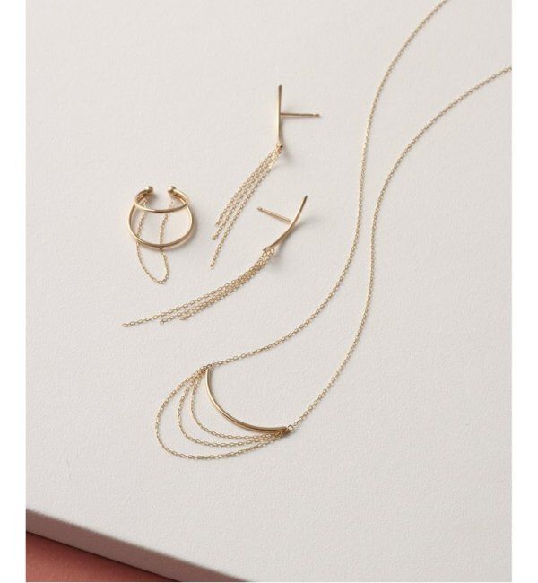 Lilas by Spick&Span「3チェーンピアス K10（両耳）」|ピアス|