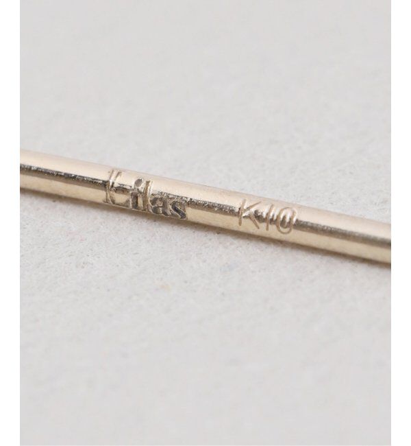 Lilas by Spick&Span「ペーパークリップチェーンロングピアス K10（両耳）」|ピアス|