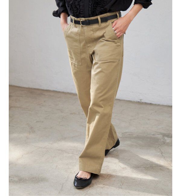 Spick and Span「《WEB限定追加2》ルーズベイカーパンツ」|カーゴ|