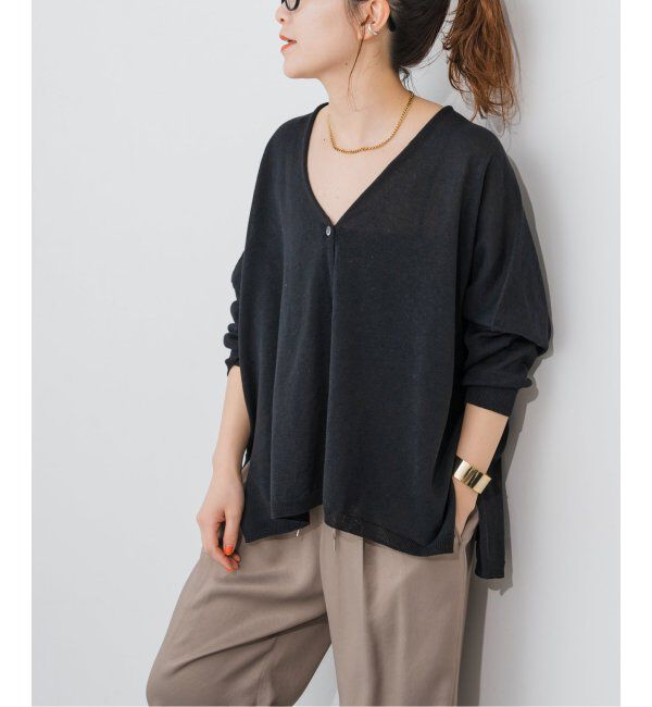 Spick and Span「ギマコットンオーバーサイズカーディガン」|カーディガン|