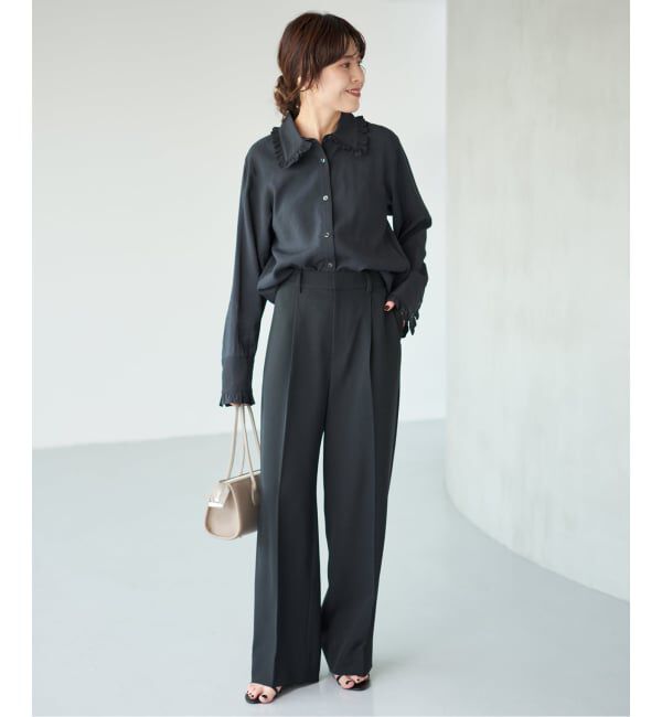 Spick and Span「《WEB限定 / 追加》フリルカラーブラウス」|シャツ・ブラウス|