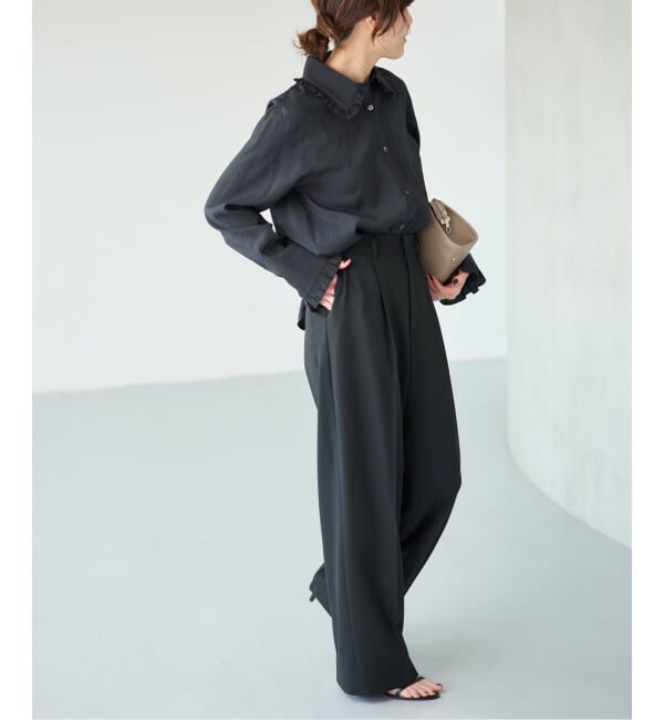Spick and Span「《WEB限定 / 追加》フリルカラーブラウス」|シャツ・ブラウス|