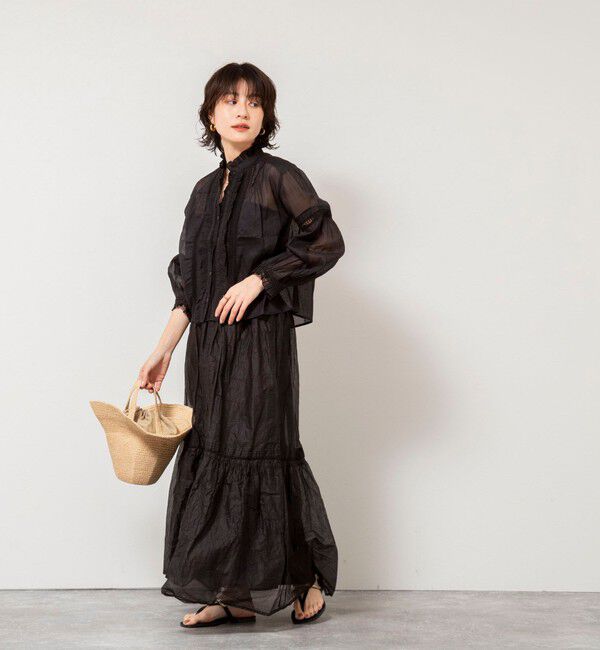 NOLLEY'S sophi「【MARILYN MOON】sheer starched cotton lace frilled ブラウス」|シャツ・ブラウス|