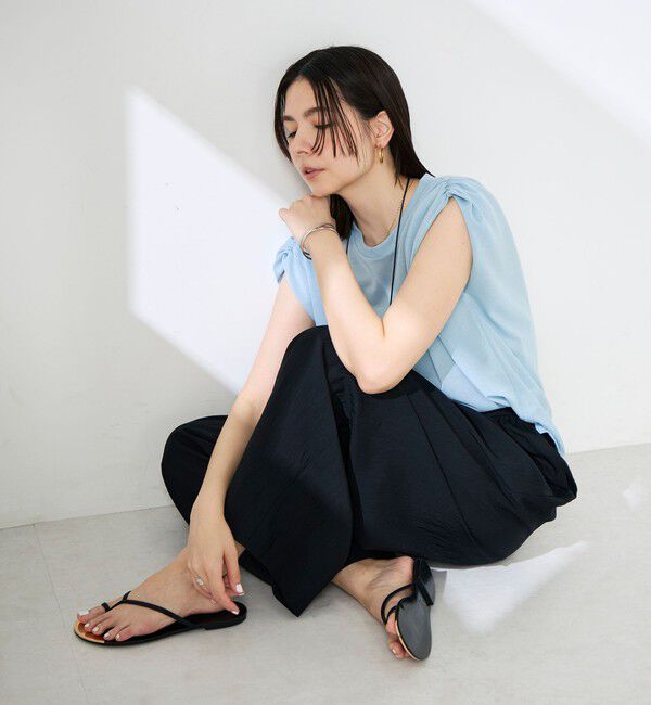 NOLLEY'S「【WEB＆一部店舗限定サイズ】ウォッシャブルソフトタイプライタータックギャザーワイドパンツ」|その他|