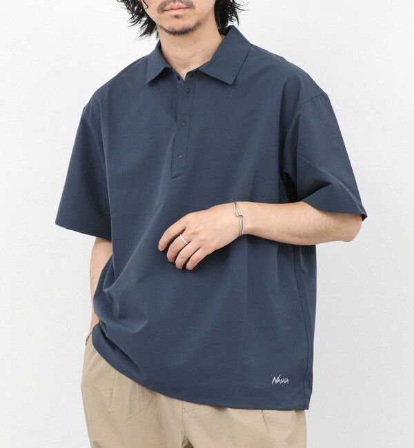 NOLLEY'S goodman「《セットアップ対応》【NANGA】DotAir COMFY POLO SHIRT 26SS」|シャツ・ブラウス|ネイビー
