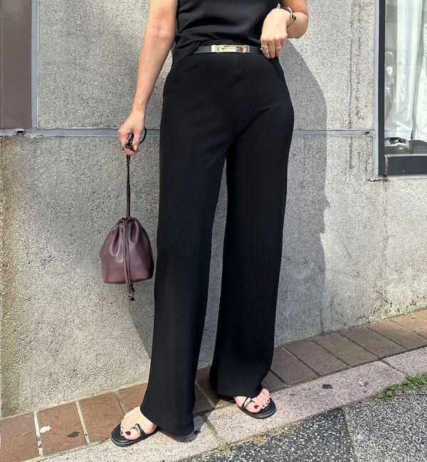 NOLLEY'S sophi「【NOLLEY&rsquo;S mgr.松葉別注・一部WEB限定色】《セットアップ》ツイルバイヤス洗練美脚パンツ」|その他|ブラック