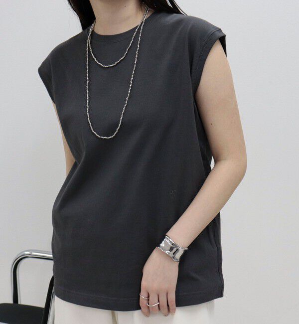 fredy emue「汗ジミ軽減天竺フレンチTシャツ」|Tシャツ・カットソー|チャコールグレー