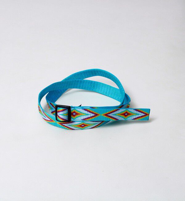 GLOSTER「【BISON DESIGNS/バイソンデザインズ】Slider 25mm Pattern Belt」|ベルト|ブルー系その他