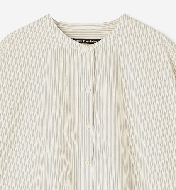  「nicholson & nicholson |〈別注〉ドローストリング半袖シャツ WOMEN」|シャツ・ブラウス|