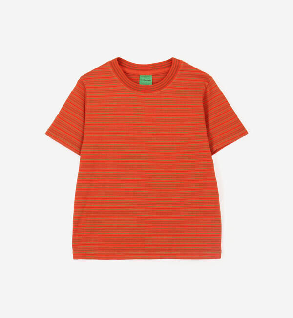  「Yonetomi | 〈別注〉クルーネックボーダーTシャツ WOMEN」|Tシャツ・カットソー|ORANGE系1