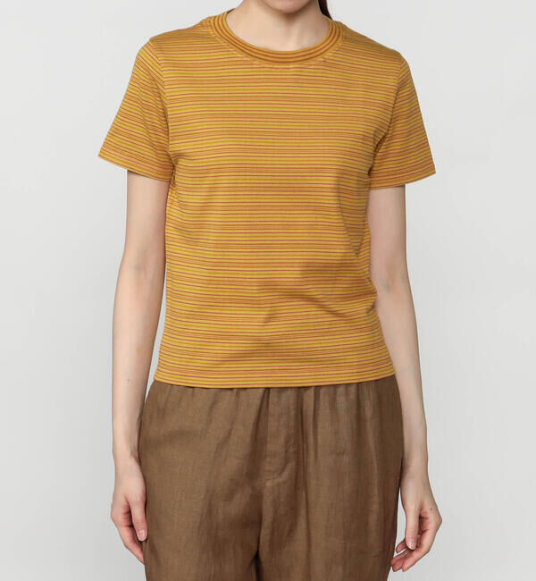  「Yonetomi | 〈別注〉クルーネックボーダーTシャツ WOMEN」|Tシャツ・カットソー|