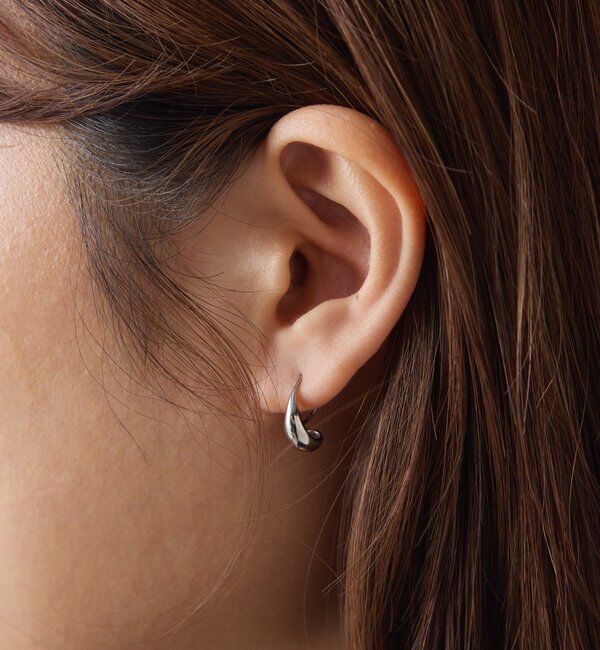  「【Sivelle./シヴェル】ステンレスドロップフープピアス」|リング|