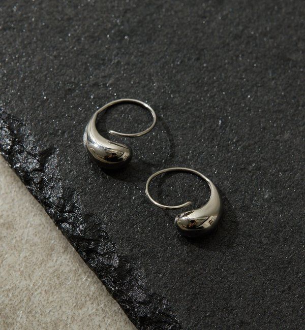  「【Sivelle./シヴェル】ステンレスドロップフープピアス」|リング|