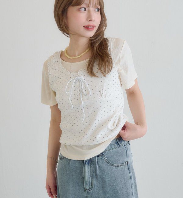  「ドットタンクレイヤードTee」|Tシャツ・カットソー|