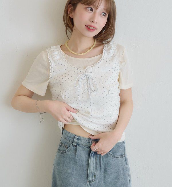  「ドットタンクレイヤードTee」|Tシャツ・カットソー|