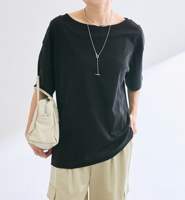  「【A・MONN】【吸水速乾/接触冷感】オープンネックTee」|Tシャツ・カットソー|