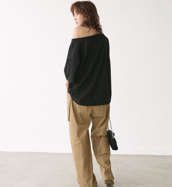  「【A・MONN】【吸水速乾/接触冷感】オープンネックTee」|Tシャツ・カットソー|