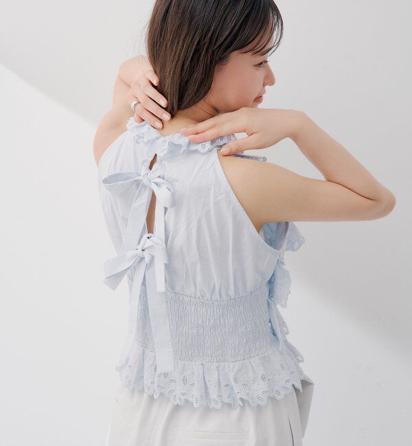  「【SALON  by Chico】ティアードコットンレースアメスリブラウス」|シャツ・ブラウス|