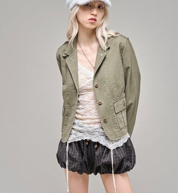 「【26AW LOOK掲載品番】2wayスタンドミリタリージャケット」|ブルゾン・スタジャン|