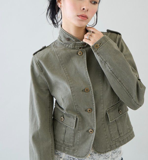  「【26AW LOOK掲載品番】2wayスタンドミリタリージャケット」|ブルゾン・スタジャン|
