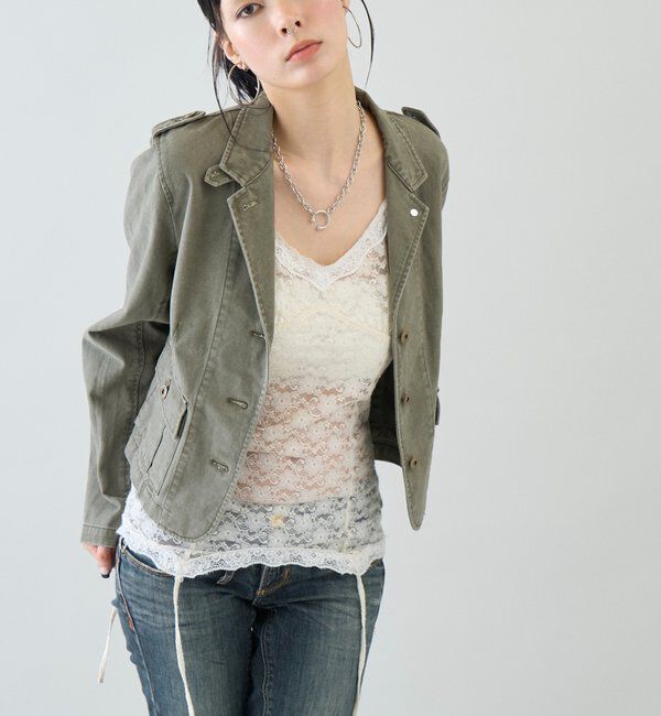  「【26AW LOOK掲載品番】2wayスタンドミリタリージャケット」|ブルゾン・スタジャン|